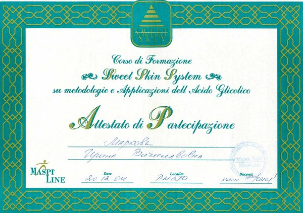 Сертификат Пилинги