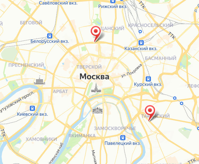 Центры косметологии Реднор на карте Москвы